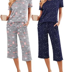 Ekouaer 2 Pack: Women's Pajamas Set Short (Copy)