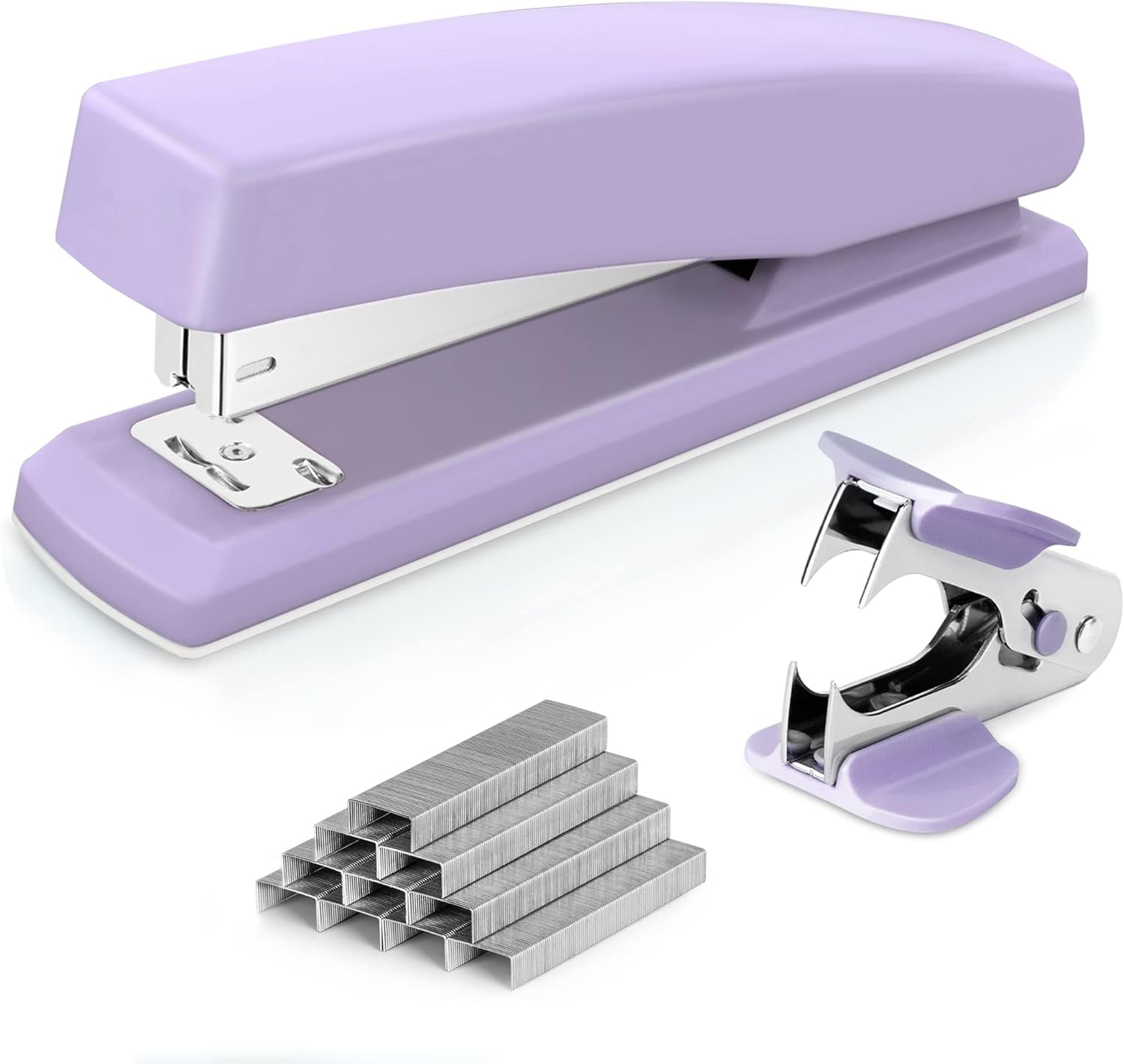 <a href="https://amzn.to/3UuJQjN">Deli Stapler, Desktop Stapler, Office Stapler, 25 Sheet Capacity, Includes 1000 Staples and Staple Remover, Purple<br></a>