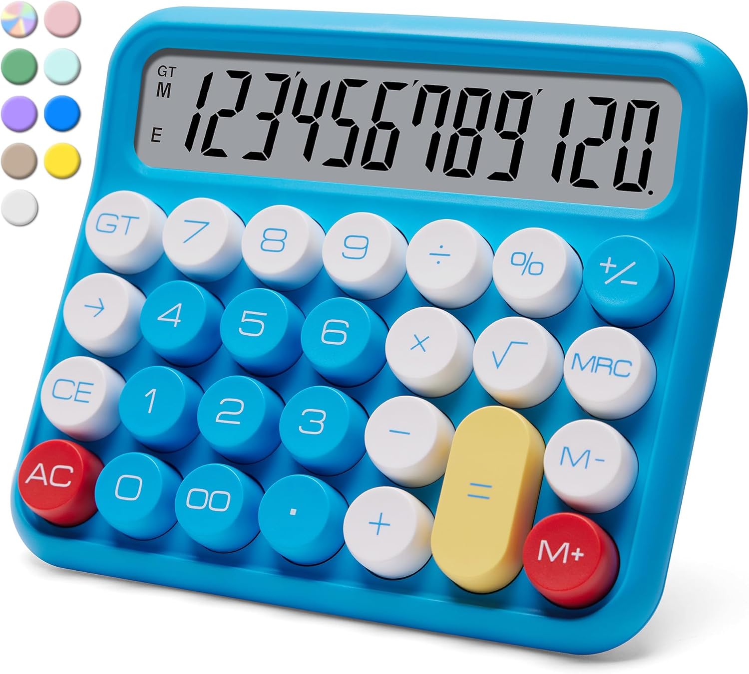 <a href="https://amzn.to/45lfsi6">VEWINGL Mechanical Switch Calculator, 12 Digit Large LCD Display and Buttons, Great for Everyday Life and Basic Office Work, with Battery<br></a>