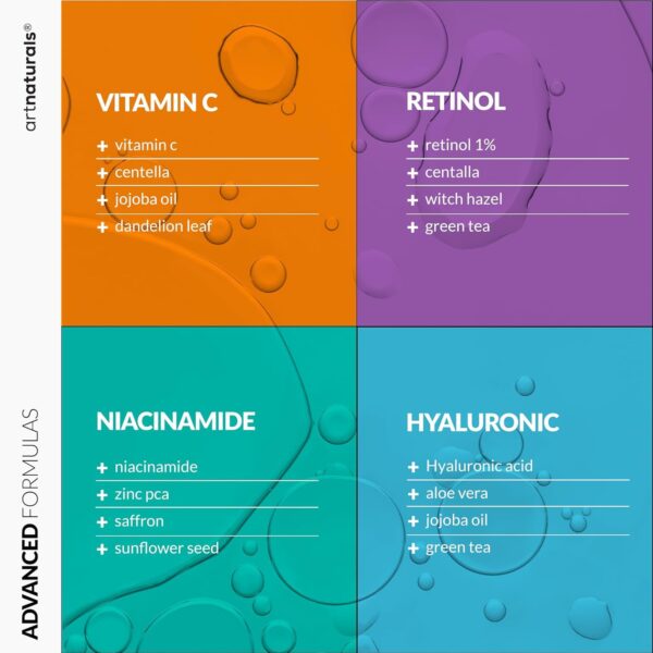vitamin c serum skin care 4 piece set