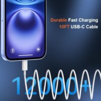 iPhone 17 16 Charger Fast Charging, 20W iPhone 17 16 Pro Max USB C Fast Charger Block with 10FT Long Type C Fast Charging Cable for iPhone 17/17 Pro Max/iPhone Air/16 Pro Max/15/iPad, Samsung Series - Image 5