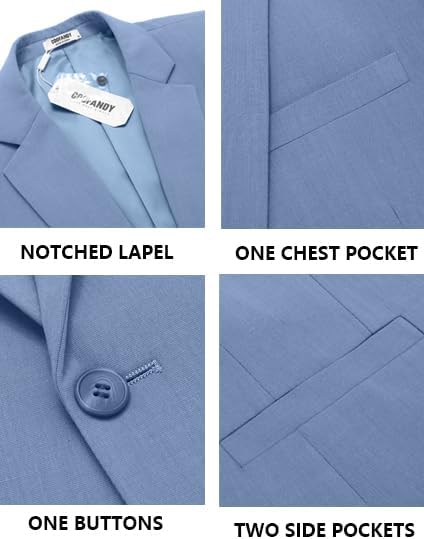 COOFANDY Mens Casual Blazer Slim Fit Suit Jacket Lightweight One Button Business Sport Coats - Image 2