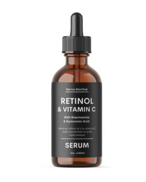 Retinol & Vitamin C Serum with Niacinamide and Hyaluronic Acid, Wrinkle Repair, Plumping, Anti Aging Facial Serum, Hydrating Serum for face - 2oz