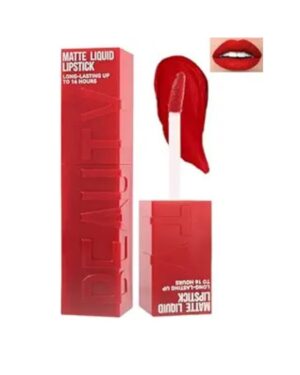 Matte Liquid Lipstick for Women,1Pcs Highly Pigmented Color Lip Stain Tint,Super Velvet Matte Lip Gloss,Up to 16H Wear Lipstain,Long Lasting Waterproof Lipgloss,Non-Stick Cup Lip Makeup-05# Ruby Red