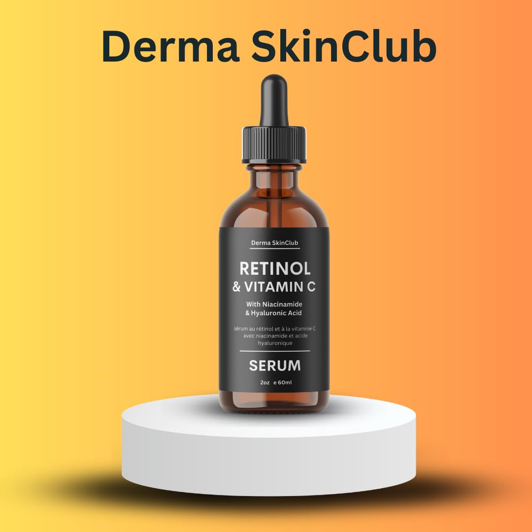Retinol & Vitamin C Serum with Niacinamide and Hyaluronic Acid, Wrinkle Repair, Plumping, Anti Aging Facial Serum, Hydrating Serum for face - 2oz - Image 2