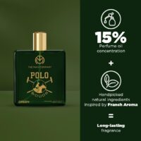 Polo Green EDP for men 3.4 Fl Oz | Premium Perfume | Long-lasting Fragrance | Perfect for Men | Peach, Lavender & Patchouli | Made with Essential Oils - Image 7