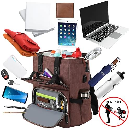 FALANKO Laptop Backpack for Women,Stylish Doctor Nurse Teacher Work Travel Backpack for 15.6 Inch Laptop with RFID Anti-theft USB Charging Port Water Resistant College Purse Business Computer Bookbag - Image 7