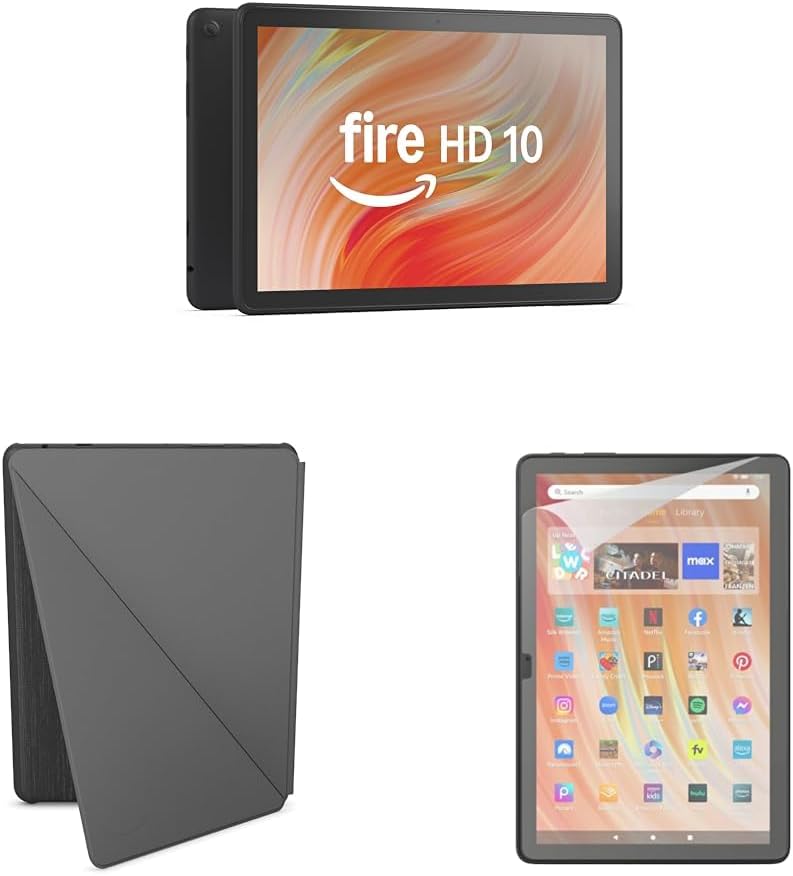 Amazon Fire HD 10 Convenience Bundle with Case and Screen Protector (32GB, Black) - Image 4