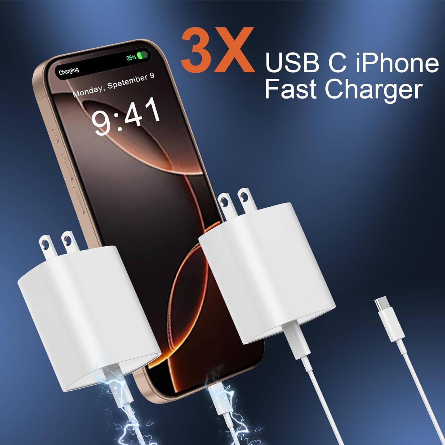 iPhone 17 16 Charger Fast Charging, 20W iPhone 17 16 Pro Max USB C Fast Charger Block with 10FT Long Type C Fast Charging Cable for iPhone 17/17 Pro Max/iPhone Air/16 Pro Max/15/iPad, Samsung Series - Image 8