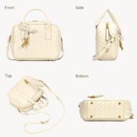 Woven Bag for Women Top Handle Satchel Handbag Crossbody Bag PU Leather Shoulder Bag Woven Purses for Women - Image 3