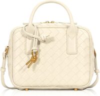 Woven Bag for Women Top Handle Satchel Handbag Crossbody Bag PU Leather Shoulder Bag Woven Purses for Women