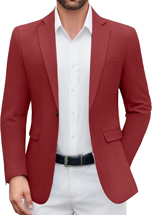 COOFANDY Men's Casual Blazer One Button Sport Coat Lightweight Business Suit Jacket