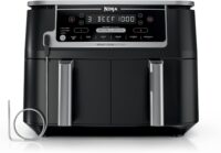Ninja DZ550 Foodi 10 Quart 6-in-1 DualZone Smart XL Air Fryer with 2 Independent Baskets, Smart Cook Thermometer for Perfect Doneness, Match Cook & Smart Finish to Roast, Dehydrate & More, Grey