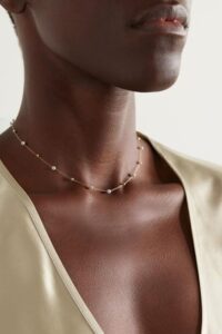 Gold Pearl Necklaces for Women: Dainty Pearl Pendant Necklace Simple 18K Gold Plated Pearl Choker Necklaces Trendy Pearl Jewelry for Women - Image 2