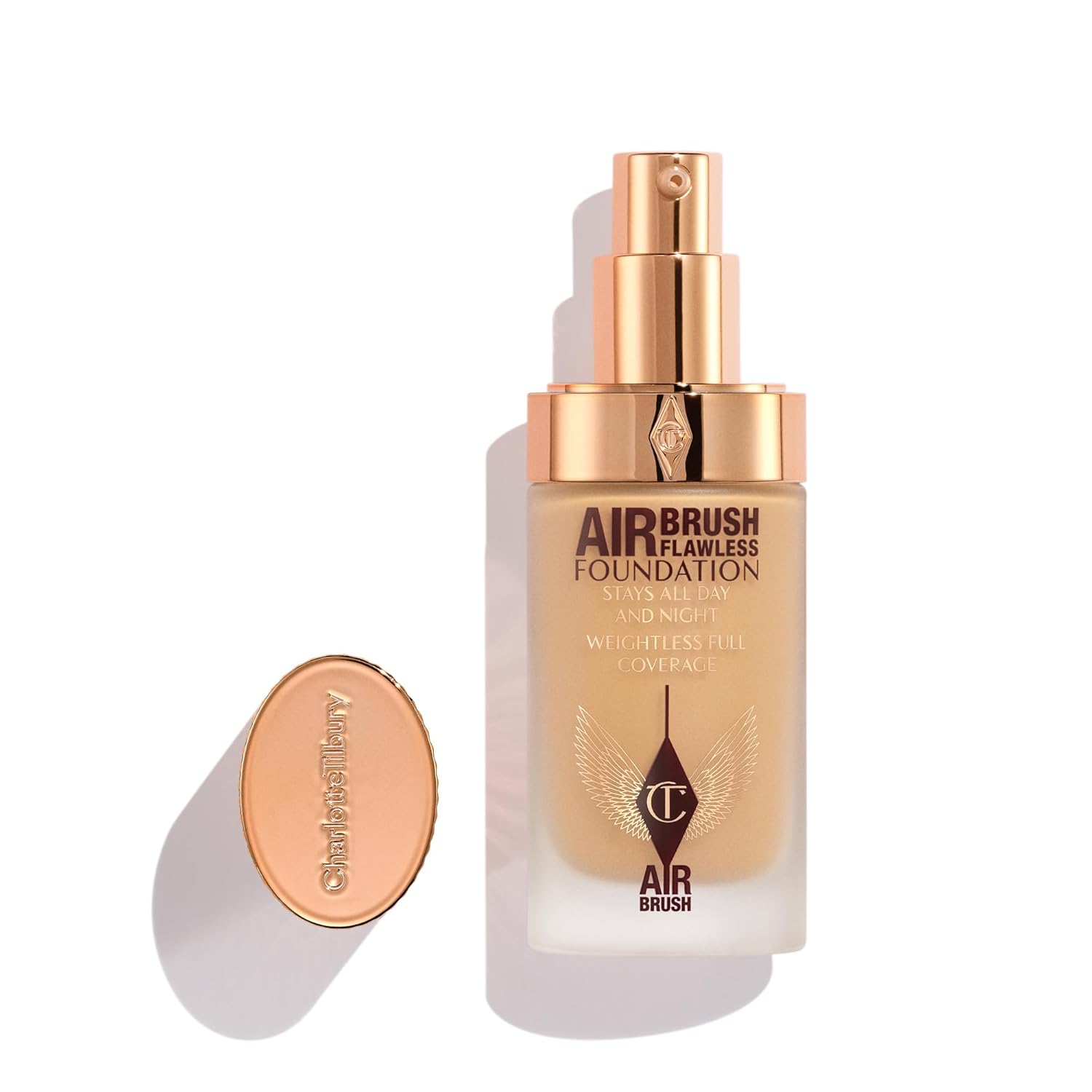 Charlotte Tilbury Airbrush Flawless Matte Foundation - Full Coverage Liquid Makeup with a Natural-Matte Finish - Smoothes & Blurs Pores - Waterproof & Transfer Resistant