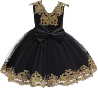 ODASDO Flower Girl Dress Kids Baby Sequin Bowknot Tutu Princess Wedding Bridesmaid Birthday Party Pageant Dress 6M-11T - Image 5
