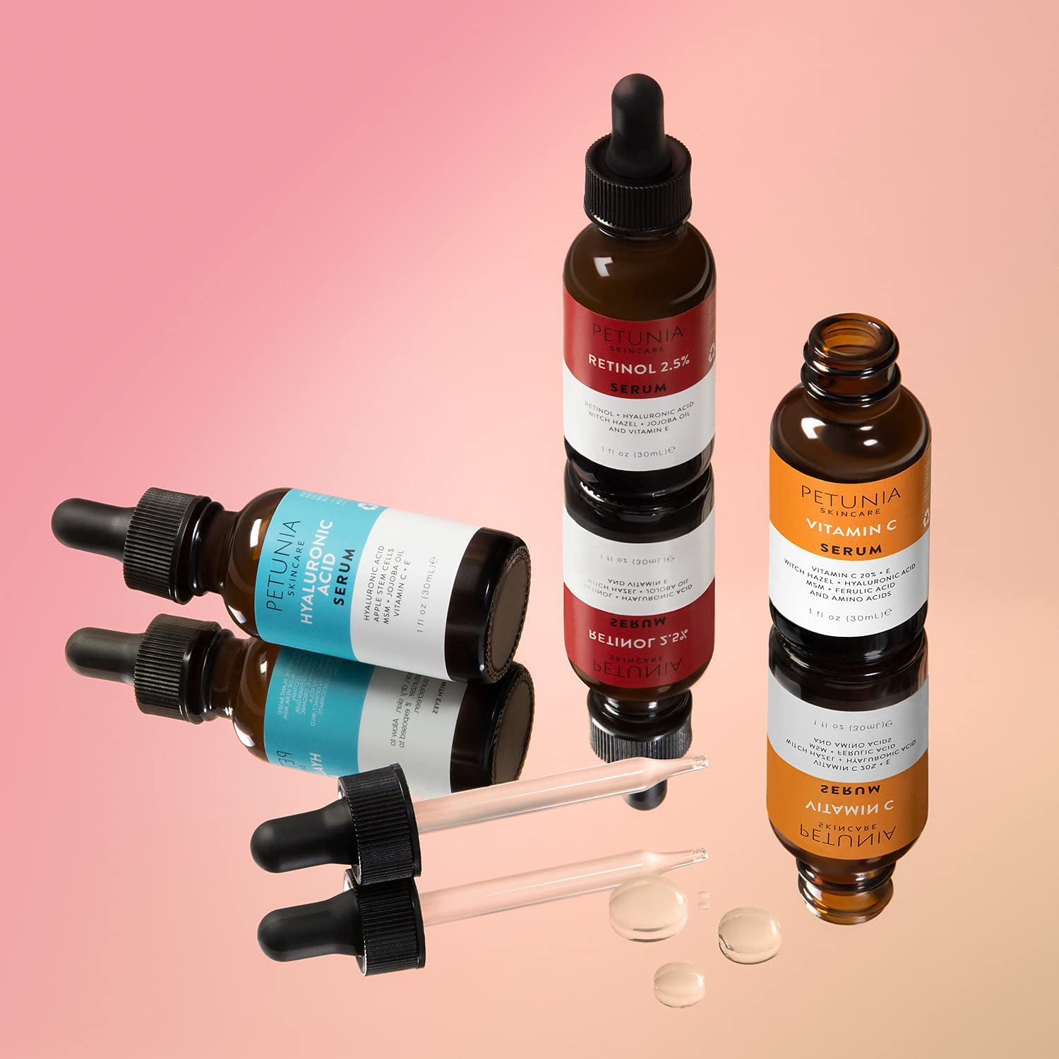 Hyaluronic Acid Serum with Vitamin C For Face, Hydrate and Plump Dry Skin, Boost Collagen, Anti Aging Diminish Fine Lines and Wrinkles, Natural & Organic Vegan Ingredients, 1 fl oz - Image 3