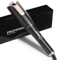 Automatic Hair Curling Iron, Rotating Curlers Iron with 1" Barrel Curls, Hair Curler Wand with 4 Temp & Dual Voltage, Anti-Scald, Auto Shut-Off
