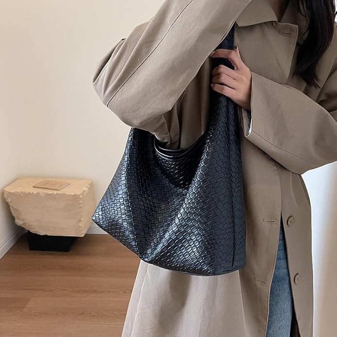 2025 Leather Tote Bag for Women Top-handle Shoulder Bag, Hobo Bags Large Capacity Soft Vegan Crossbody Handbag Underarm - Image 4
