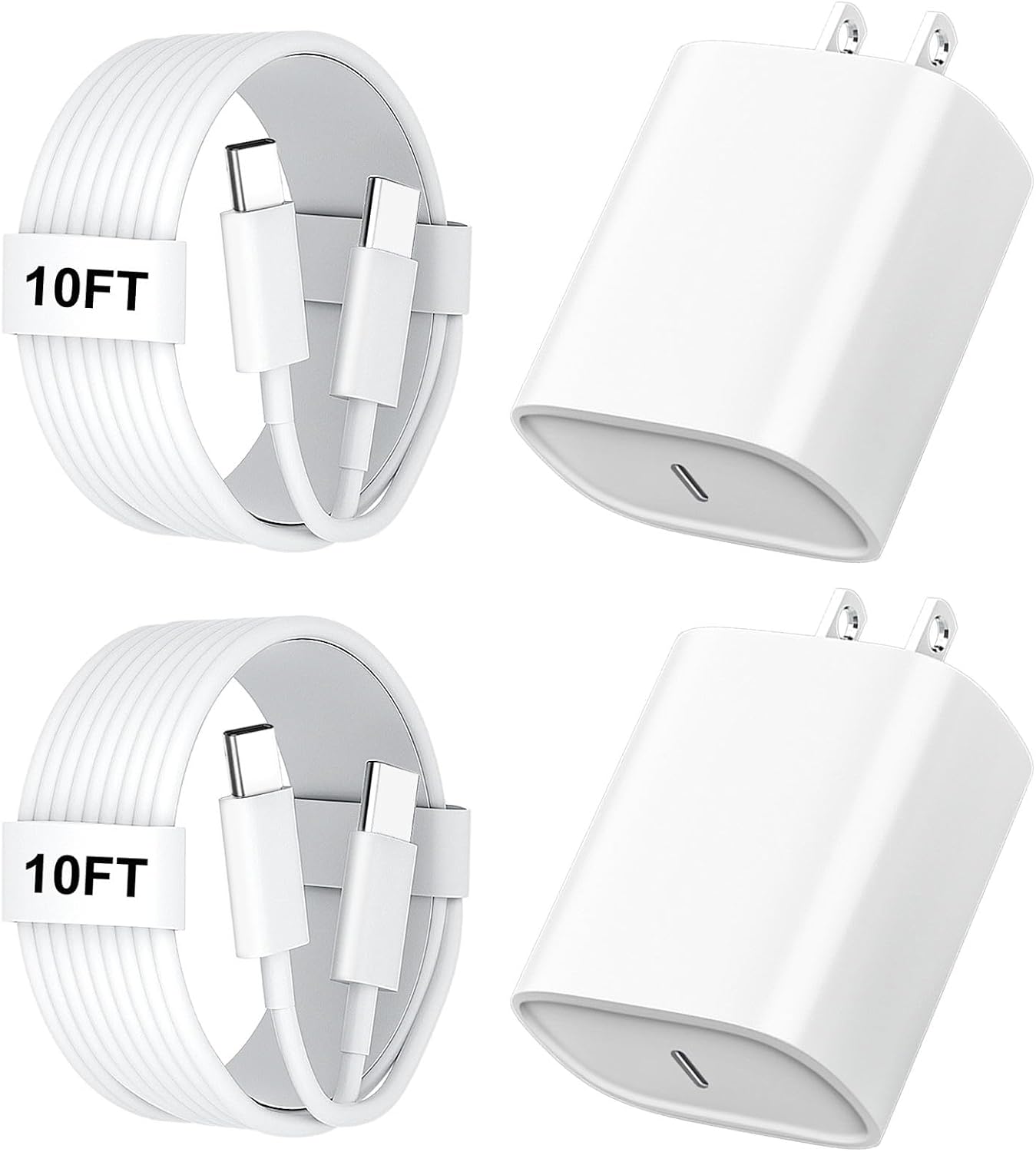iPhone 17 16 Charger Fast Charging, 20W iPhone 17 16 Pro Max USB C Fast Charger Block with 10FT Long Type C Fast Charging Cable for iPhone 17/17 Pro Max/iPhone Air/16 Pro Max/15/iPad, Samsung Series