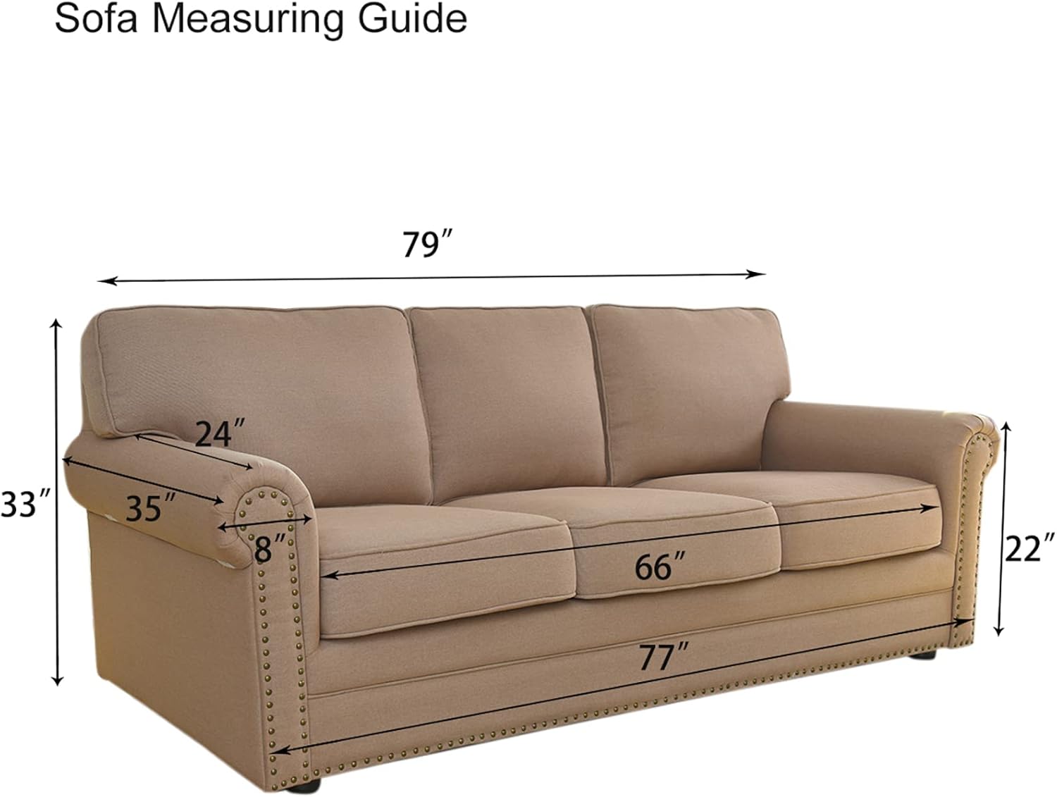 H.VERSAILTEX Reversible Quilted Sofa Cover Water Resistant Sofa Slipcover Washable Couch Cover with Non Slip Elastic Strap Furniture Protector for Kids, Dogs, Pets(Sofa, Taupe Brown/Beige) - Image 3