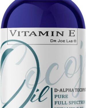 Dr Joe Lab Vitamin E Oil - Pure & Undiluted, Full Spectrum, D-Alpha Tocopherol, 75,000 IU - 8 oz - for Skin, Hair, Nails, Body Care Hydrating Rejuvenating - Packaging May Vary