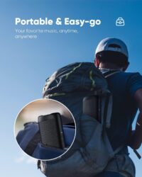 Bluetooth Speaker with HD Sound, Portable Wireless, IPX5 Waterproof, Up to 20H Playtime, TWS Pairing, BT5.3, for Home/Party/Outdoor/Beach, Stocking Stuffers, White Elephant Gifts for Adults (Black) - Image 7