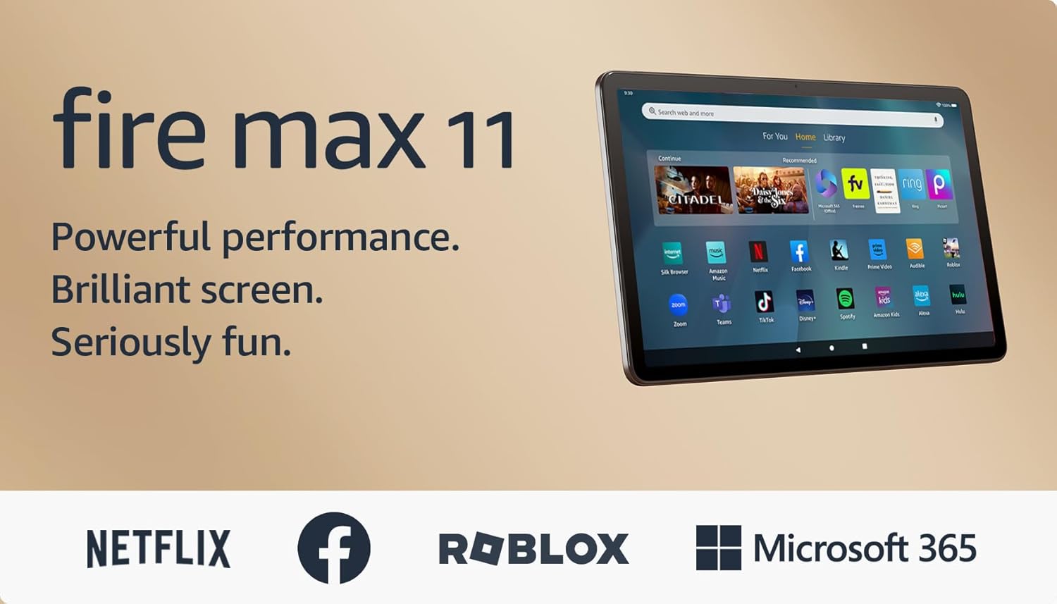 Amazon Fire Max 11 tablet bundle with Slim Cover and screen protector, style and convenience in your hands, 4 GB RAM, 64 GB, Gray - Image 4