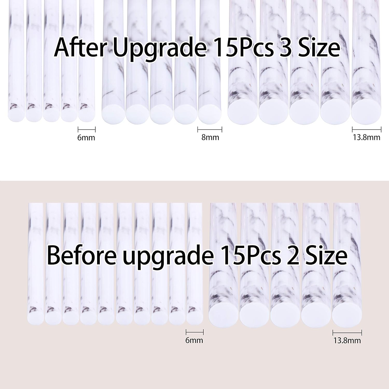 DUAIU Makeup Brushes Set Make Up Brushes Professional 15Pcs Marble Makeup Brush Set for Foundation Powder Concealers and Eyeshadow with Exquisite Marble Bucket Gift Box… - Image 4