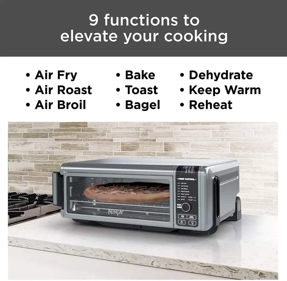 Ninja Foodi 9-in-1 Digital Oven Air Fry, Air Roast/ Broil, Bake, Bagel, Toast, Dehydrate, Keep Warm, and Reheat - Stainless Steel - Image 8