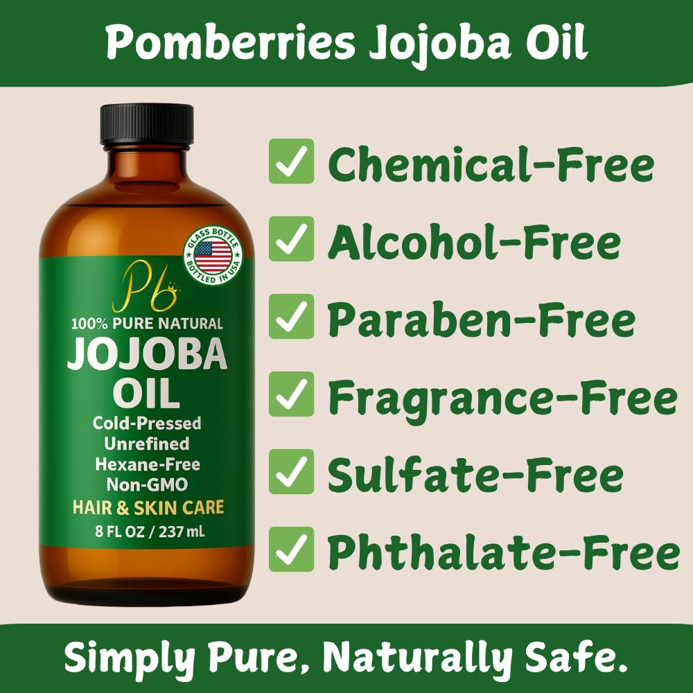 Jojoba Oil – 8 fl oz Glass Bottle – Cold-Pressed, Unrefined & Hexane-Free Jojoba Oil for Hair, Skin & Face – Natural Moisturizer & Lightweight Carrier Oil for Essential Oils, Scalp Care & Massage - Image 7