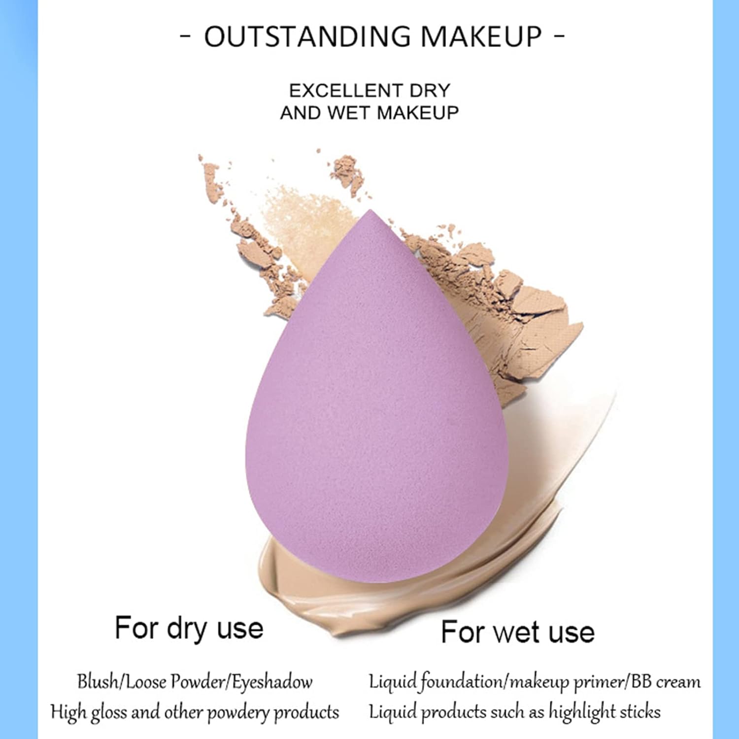 7 Pcs Multi-color Makeup Sponge Set, Foundation Blending Beauty Blender, Flawless for Liquid Creams and Powders - Image 4