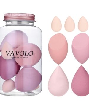 7 Pcs Multi-color Makeup Sponge Set, Foundation Blending Beauty Blender, Flawless for Liquid Creams and Powders