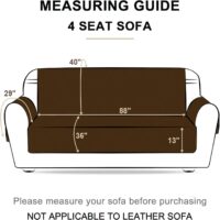 HOMERILLA Reversible 4 Seater Couch Cover for Dogs Water Resistant Washable Pets Furniture Protector Sofa Cover with Elastic Straps (4 Seater Sofa, Dark Grey/Light Grey) - Image 2