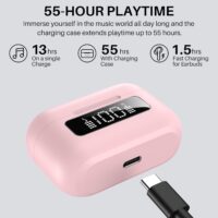 TOZO NC3 Hybrid Active Noise Cancelling Wireless Earbuds with 6 Mics AI Clear Call Ear Buds 55H Playtime with LED Display 32 Preset EQs via APP Bluetooth 5.3 IPX8 Waterproof in Ear Headphones - Image 8