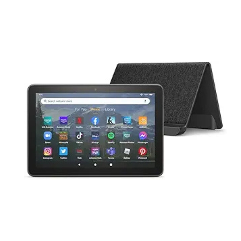 Amazon Fire HD 8 Plus tablet, 8" HD Display, 64 GB, bundle with Wireless Charging Dock - (2022 release), Gray