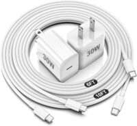 iPhone 16 15 Charger Fast Charging,30W USBC Charger Block with 6&10FT Long USB C Charging Cable Cord Compatible with iPhone 16/16 Pro Max/16E/15/15 Pro Max/iPad Pro,Samsung Galaxy S24 Ultra