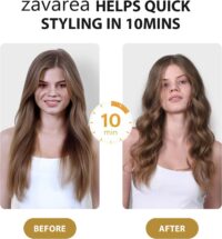 Zavarea Automatic Curling Iron, 1 Inch Hair Curler with 5 Temperatures, 3-Ways Rotation & 3-Styling Modes, Anti-Scald & Tangle-Free Self Rotating Curling Wand (Silver Gold) - Image 2