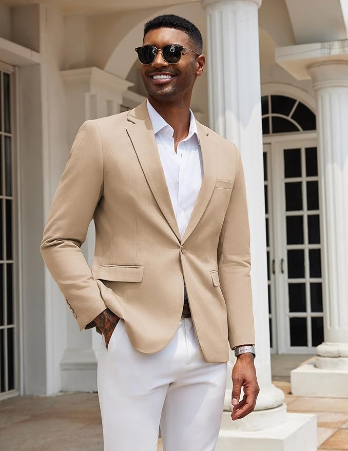 COOFANDY Mens Casual Blazer Slim Fit Sport Coats One Button Stylish Business Suit Jacket - Image 5