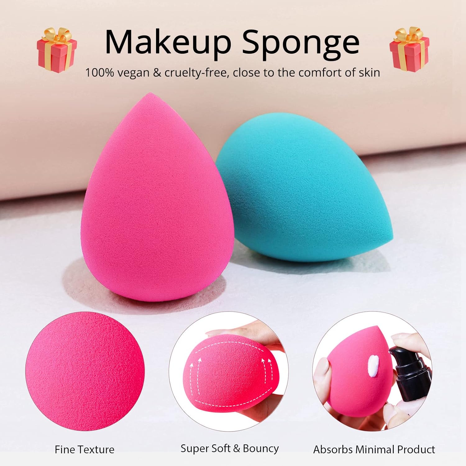 BEAKEY Professional Makeup Brush Set, Ultimate Glamour Make up Brushes for Eye and Face, Foundation, Eyeshadow, Eye Shadow, Concealer, with 2 Blender Sponge for Flawless Application - Image 6