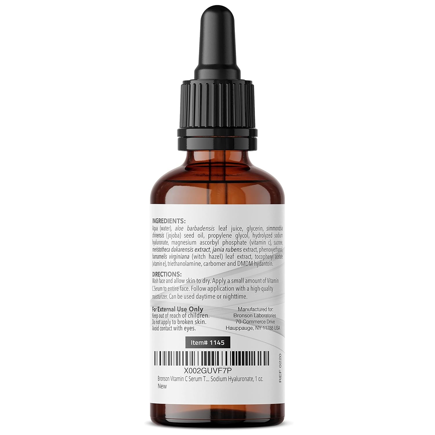 Bronson Vitamin C Serum for Face, Anti Aging Facial Serum with Premium Hyaluronic Acid, Vitamin E, Aloe & Jojoba, Hydrating & Brightening Serum for Dark Spots, Fine Lines and Wrinkles 1 oz. - Image 5