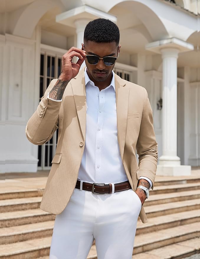 COOFANDY Mens Casual Blazer Slim Fit Sport Coats One Button Stylish Business Suit Jacket - Image 6