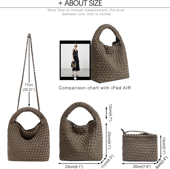Tote for Women, Ladies Crossbody Handbag, Trendy Shoulder and Bucket Bag, Top-handle Tote Hobo Satchel with Purse - Image 5