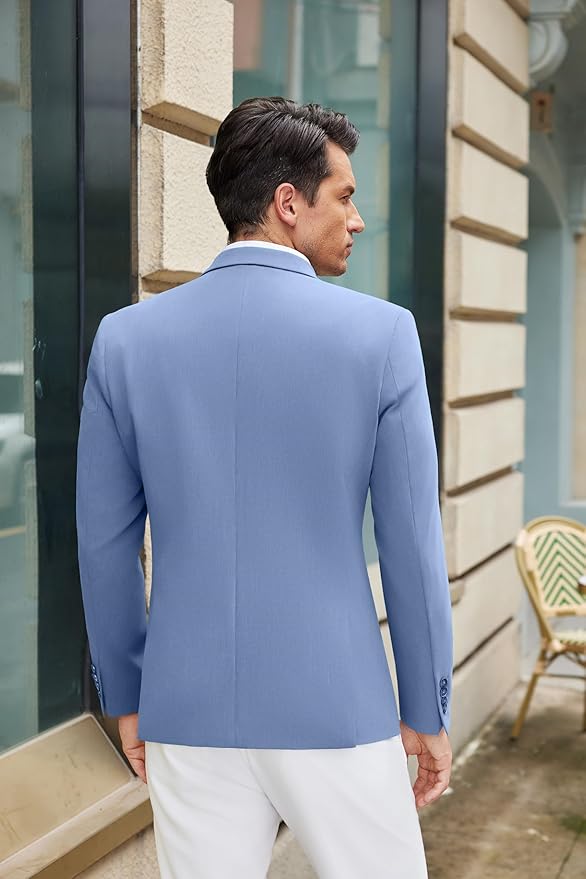 COOFANDY Mens Casual Blazer Slim Fit Suit Jacket Lightweight One Button Business Sport Coats - Image 5