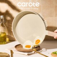 CAROTE 14Pcs Pots and Pans Set Non stick, Ceramic Cookware Set, Non-toxic Kitchen Cooking Set, PFAS and PFOA Free - Image 6