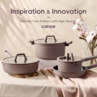 CAROTE 19PCS Pots and Pans Set, Nonstick Cookware Set, Kitchen Cooking Set Induction Non-toxic Granite Set - Image 2