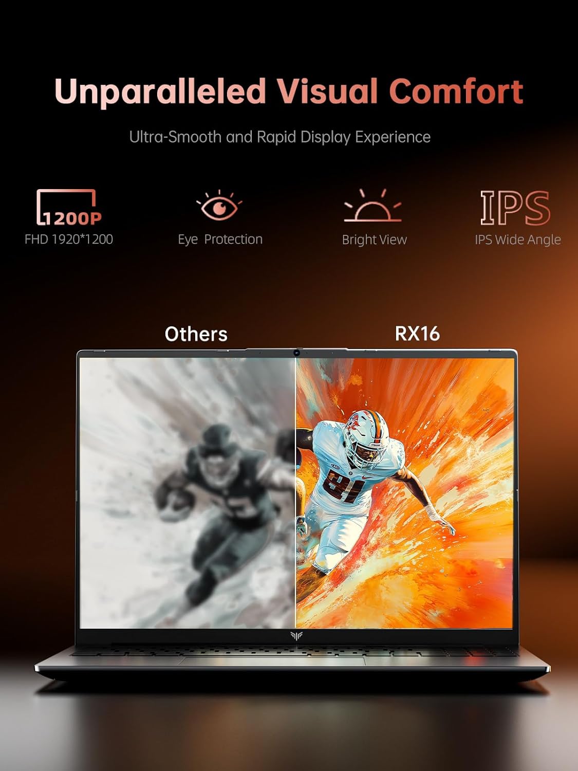2025 Laptop, Laptop with AMD Ryzen 7 6800H (8C/16T, Up to 4.7GHz), 16GB DDR5 512GB NVMe SSD Laptop Computer, 16-inch FHD Display, WiFi 6, Backlit KB - Image 2