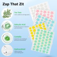 Pimple Patches for Face, Hydrocolloid Acne Patches, Cute Star Zit Covers, Colorful Spot Stickers with Tea Tree, Salicylic Acid & Cica Oil| 3 Sizes (10mm, 12mm & 14mm) |200 Count - Image 3