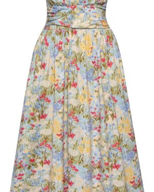 GRACE KARIN 2025 Women's Summer Floral Print Dress Sleeveless Casual Flowy Sundress A Line Ruffle Wedding Guest Outfit