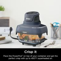 Ninja 6 Cup CleanCrisp Glass Container with Leak-Proof Storage lid, Compatible Crispi® Portable Cooking System, Microwave, Freezer & Dishwasher Safe, PFAS & PTFE Free Glass, XSKSFN6CUP - Image 2